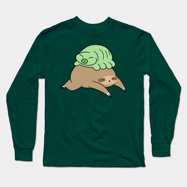 Sloth and Little Waterbear Long Sleeve T-Shirt by saradaboru